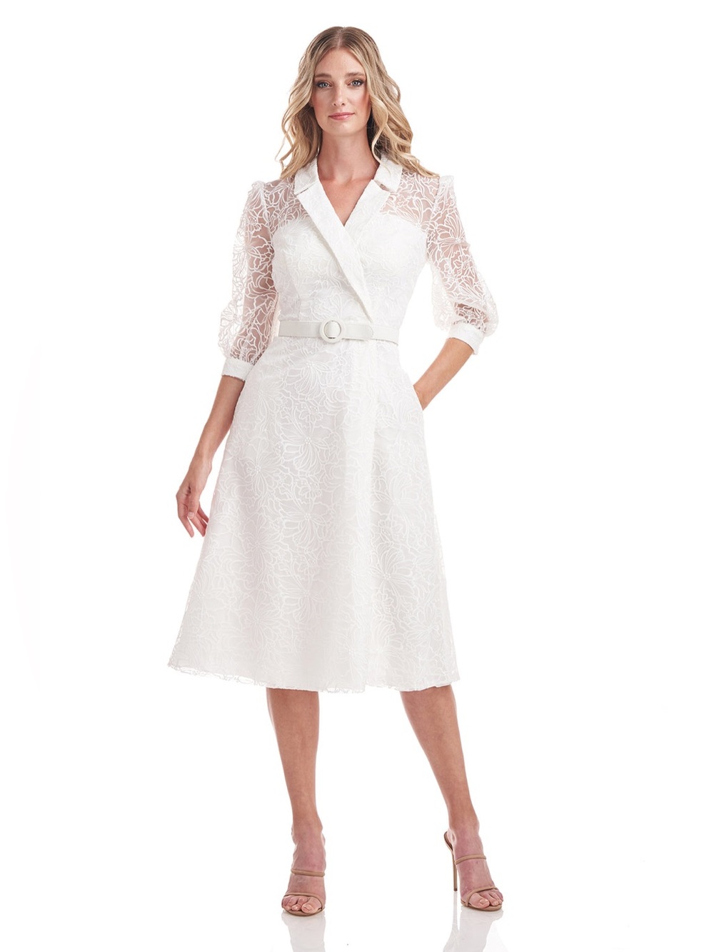 Kay Unger Khloe Illusion Midi sz 8 NWT